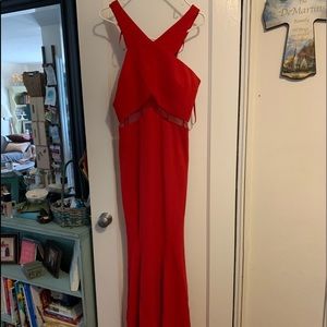 CACHET red prom dress